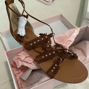 JustFab Nikole Sandal in Whiskey